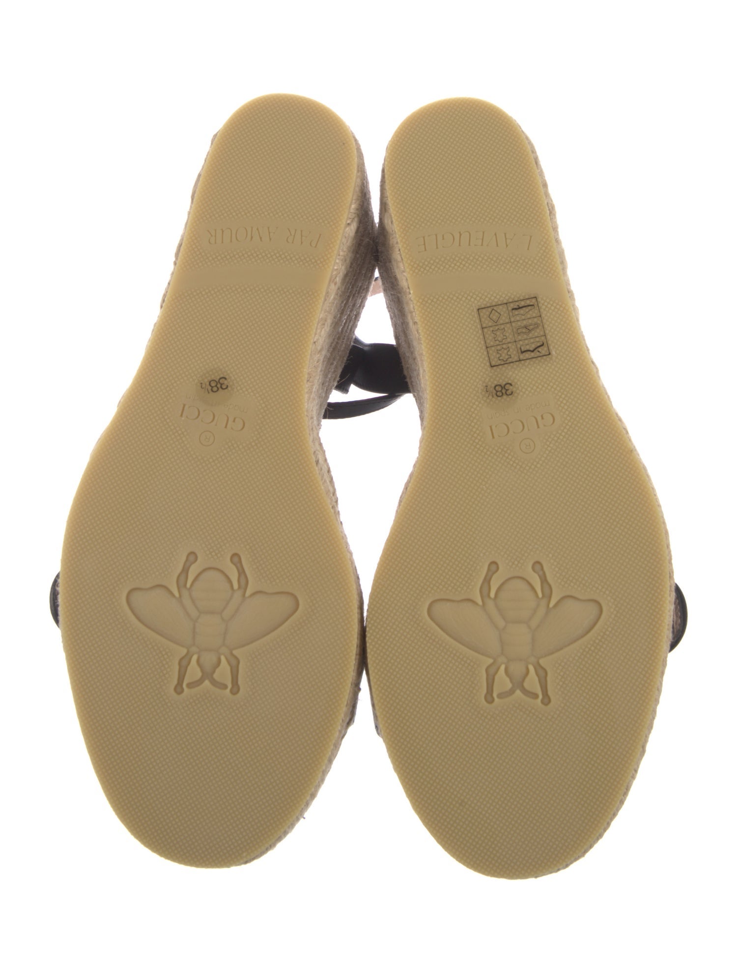 Gucci Double G Logo Leather Espadrilles